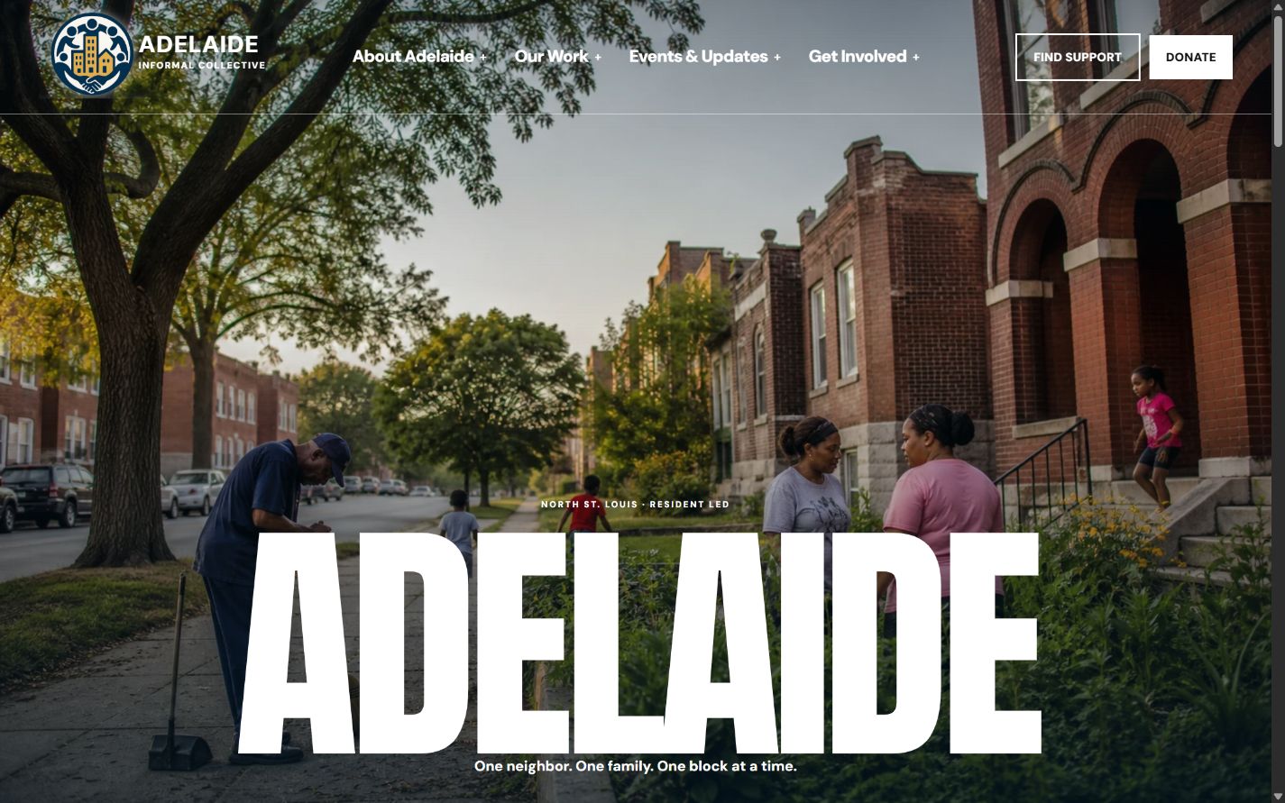 The live Adelaide Informal Collective website